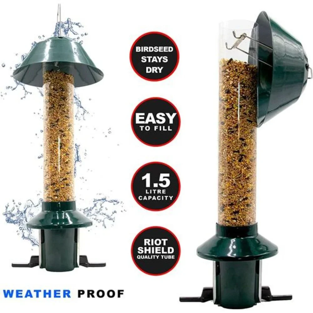 PestOff Squirrel Proof Wild Bird Feeder Mixed Seed Sunflower Heart Version
